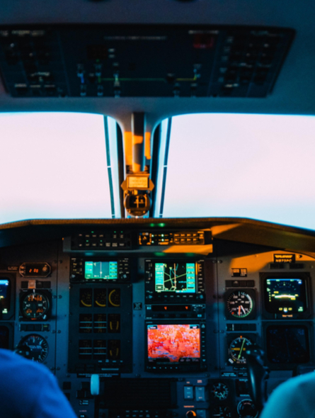 Airplane control panel