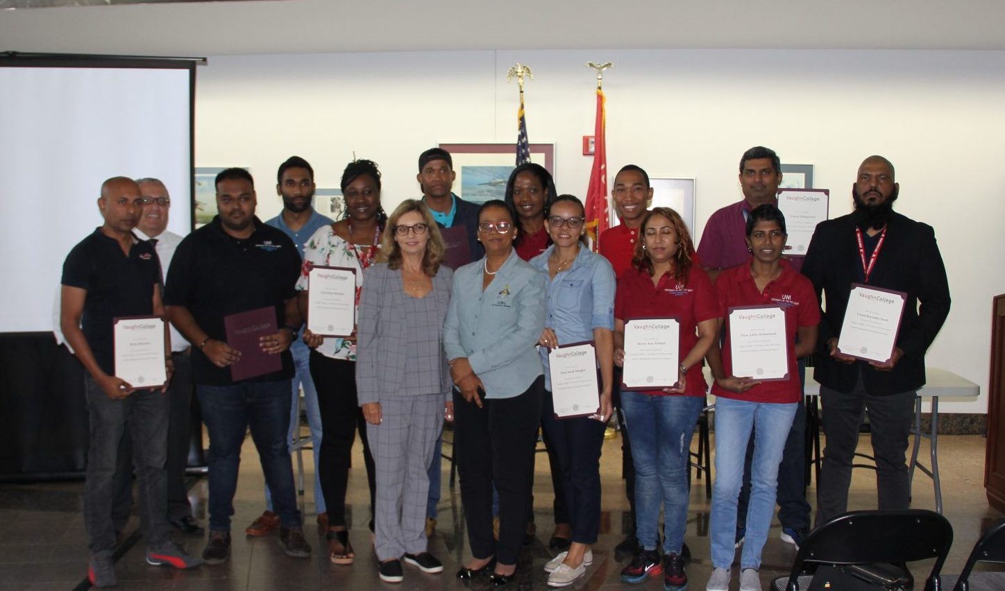Graduate Students from the University of the West Indies Complete Vaughn’s Summer Program