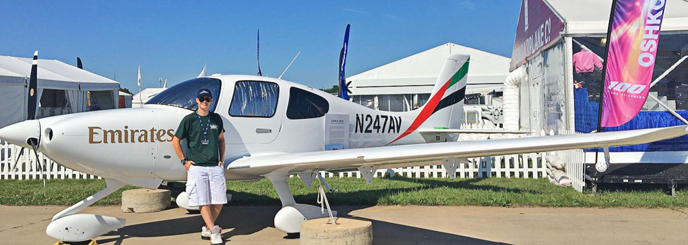 Student near Aircraft at AirVenture Oshkosk