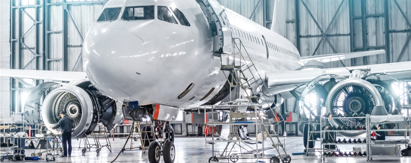 Plane in Hangar - Aviation Maintenance