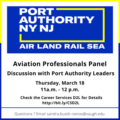 Career Services Hosts Aviation Professionals Panel Featuring The Port Authority of New York and New Jersey