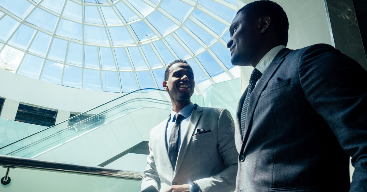 Two executives in airport management