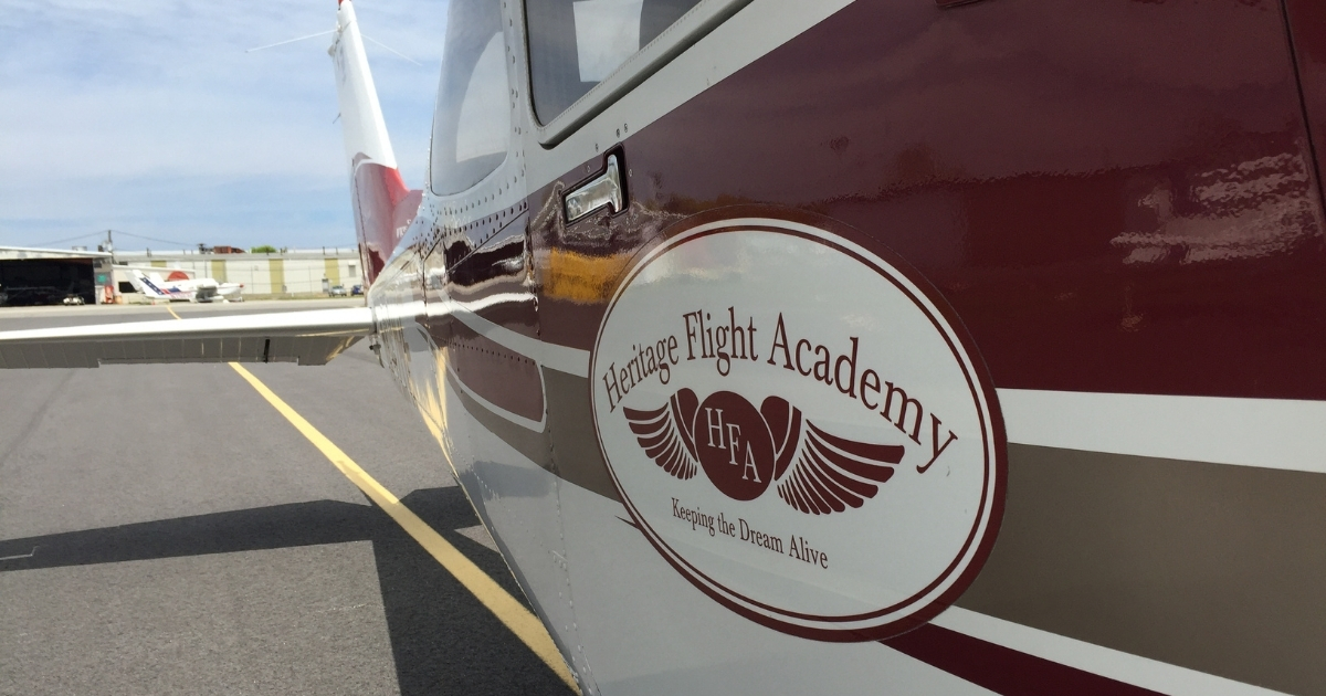 Heritage Flight Academy plane