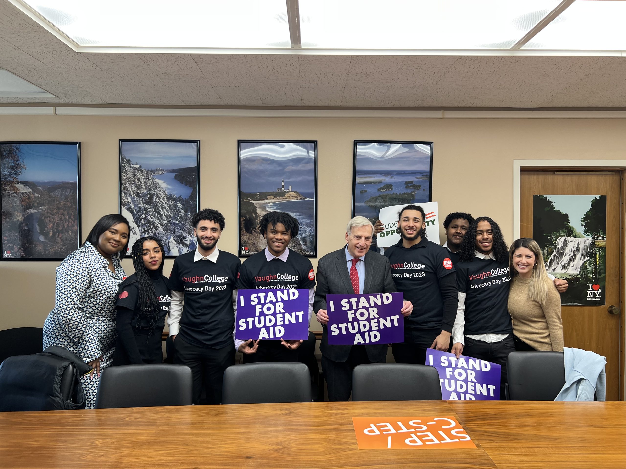 Vaughn Students Travel to Albany to Advocate for Student Aid Funding