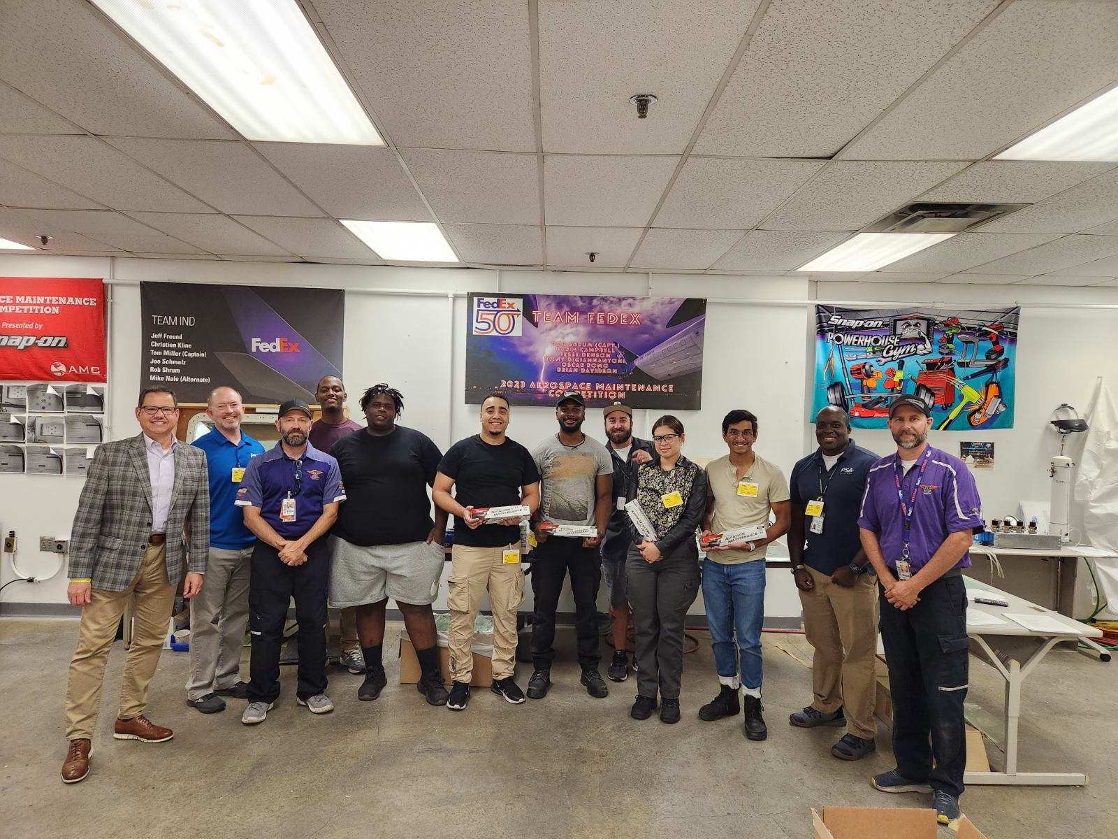 Vaughn Students Train at FedEx Maintenance Facility