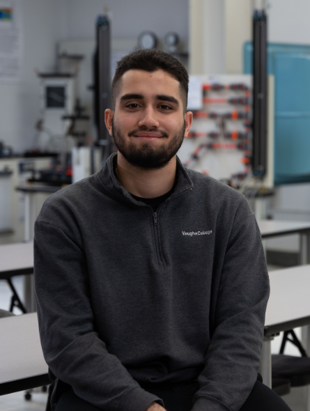 Malik Khuram '25 mechanical engineering student at Vaughn